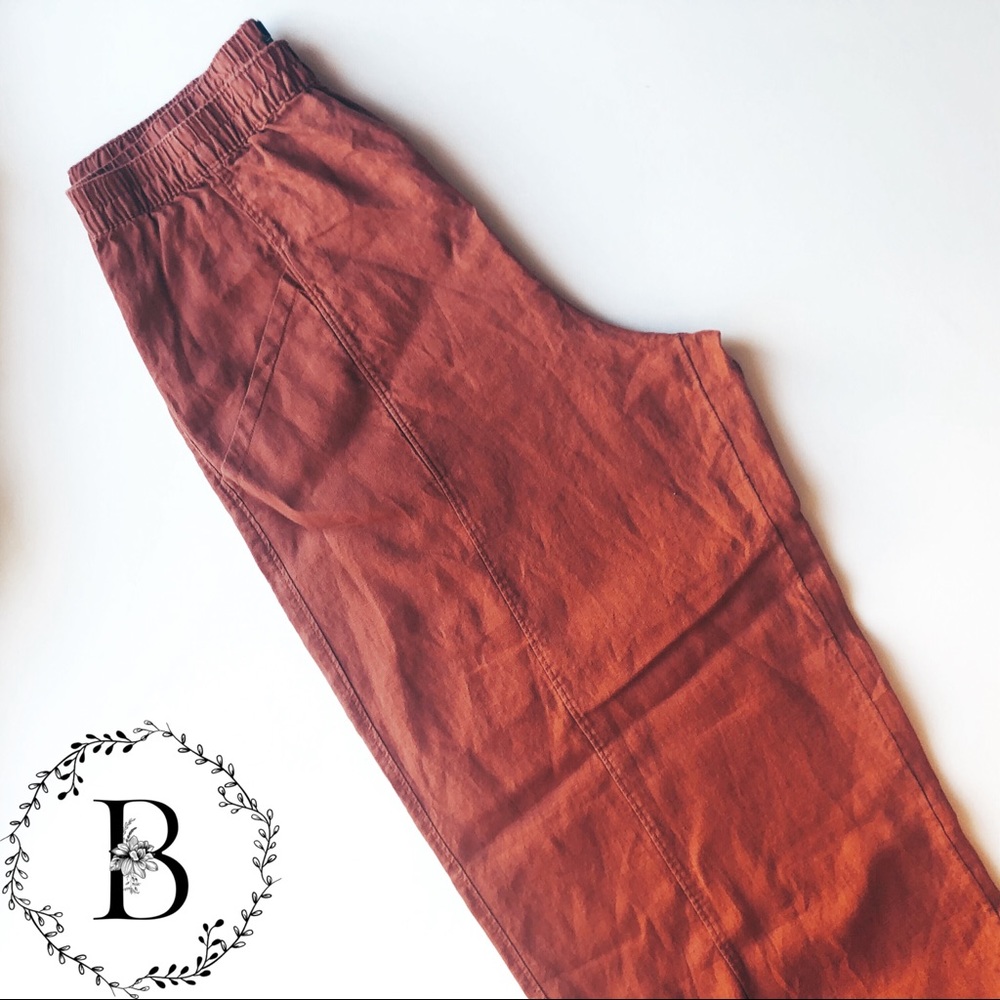 100% Linen Wide Leg Tahari Pants